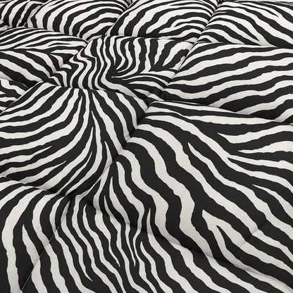 Bettdecke Ohne Bezug Matt-Satin Tiger Black Silver