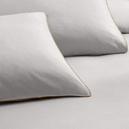 Kussenslopen  ClimaPercal™   Pearl White (taupe bies) 60x70 cm  2-pack