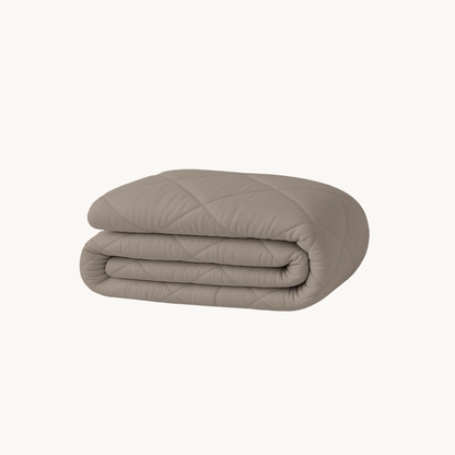 Bettdecke ohne Bezug Matt Satin™ Taupe / Grau