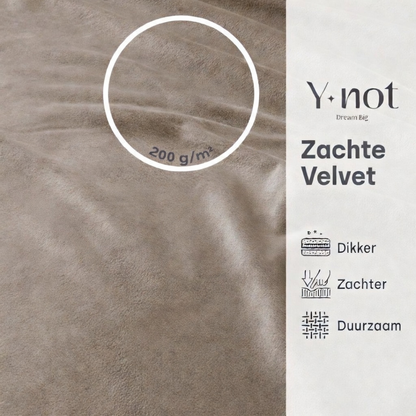Matratzen-Spannbettlaken Velvet™ Taupe Grau