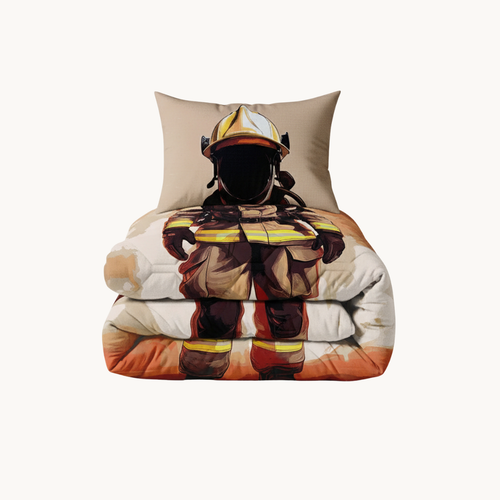 Kinderdecke ohne Bezug – Feuerwehrmann, inklusive Kissenbezug