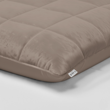 Y-NOT Kissenbezüge Vol & Gevoerd Velvet Taupe/Grau 2er-Pack 60x70 cm
