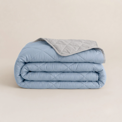 Y-NOT Sommerbettdecke Light Blue / Grey