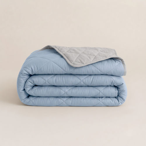 Y-NOT Sommerbettdecke Light Blue / Grey