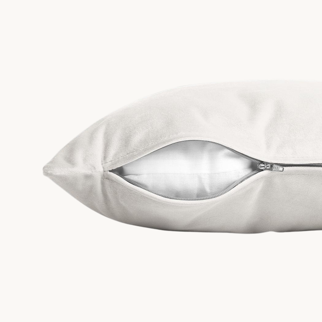 Kissenbezüge Velvet Pearl White 60x70 cm – 2er-Pack