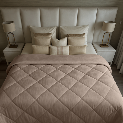 Velvet™ Bettdecke ohne Bezug Taupe / Grau