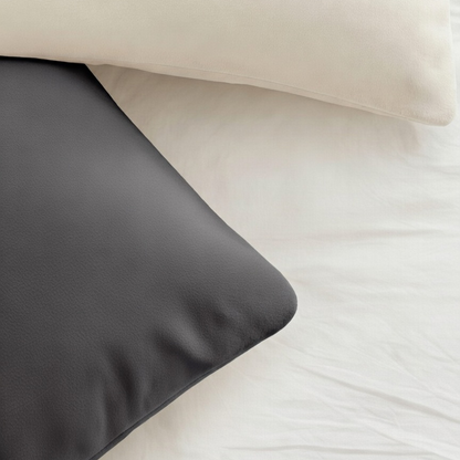 Y-NOT Kissenbezüge Jersey Flanell Antra/Greige 60x70 cm 2er-Pack