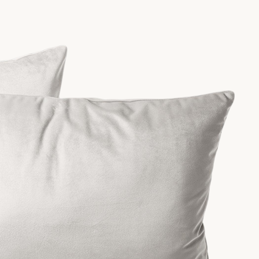 Kissenbezüge Velvet Pearl White 60x70 cm – 2er-Pack