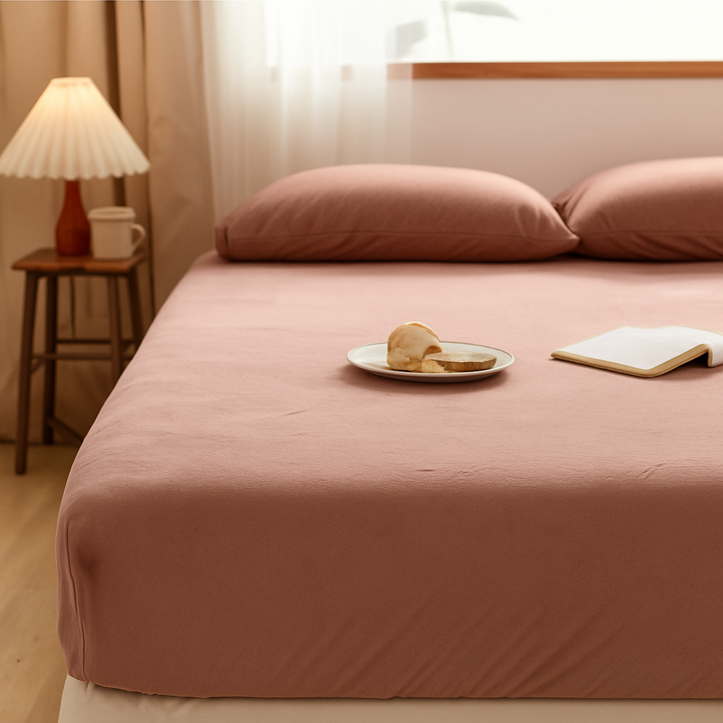 Matratzen Spannbettlaken Velvet Pink