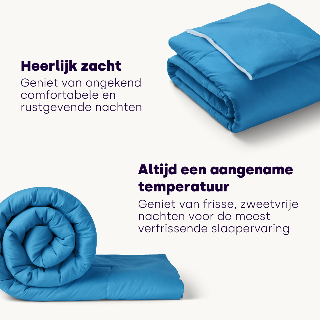 Bettdecke Ohne Bezug 2-in-1 Mat Satijn™ Blau