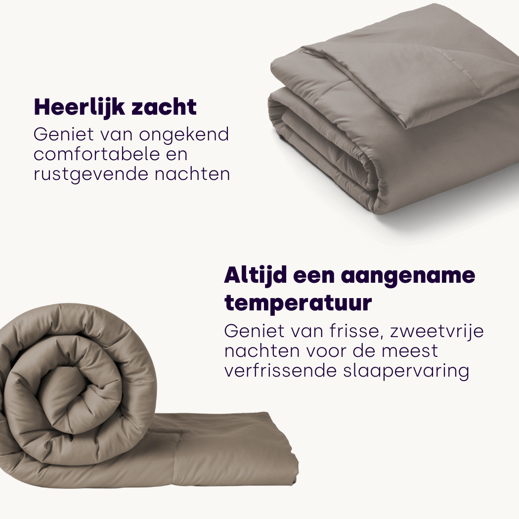 Bettdecke Ohne Bezug Mat Satijn™ Taupe Khaki