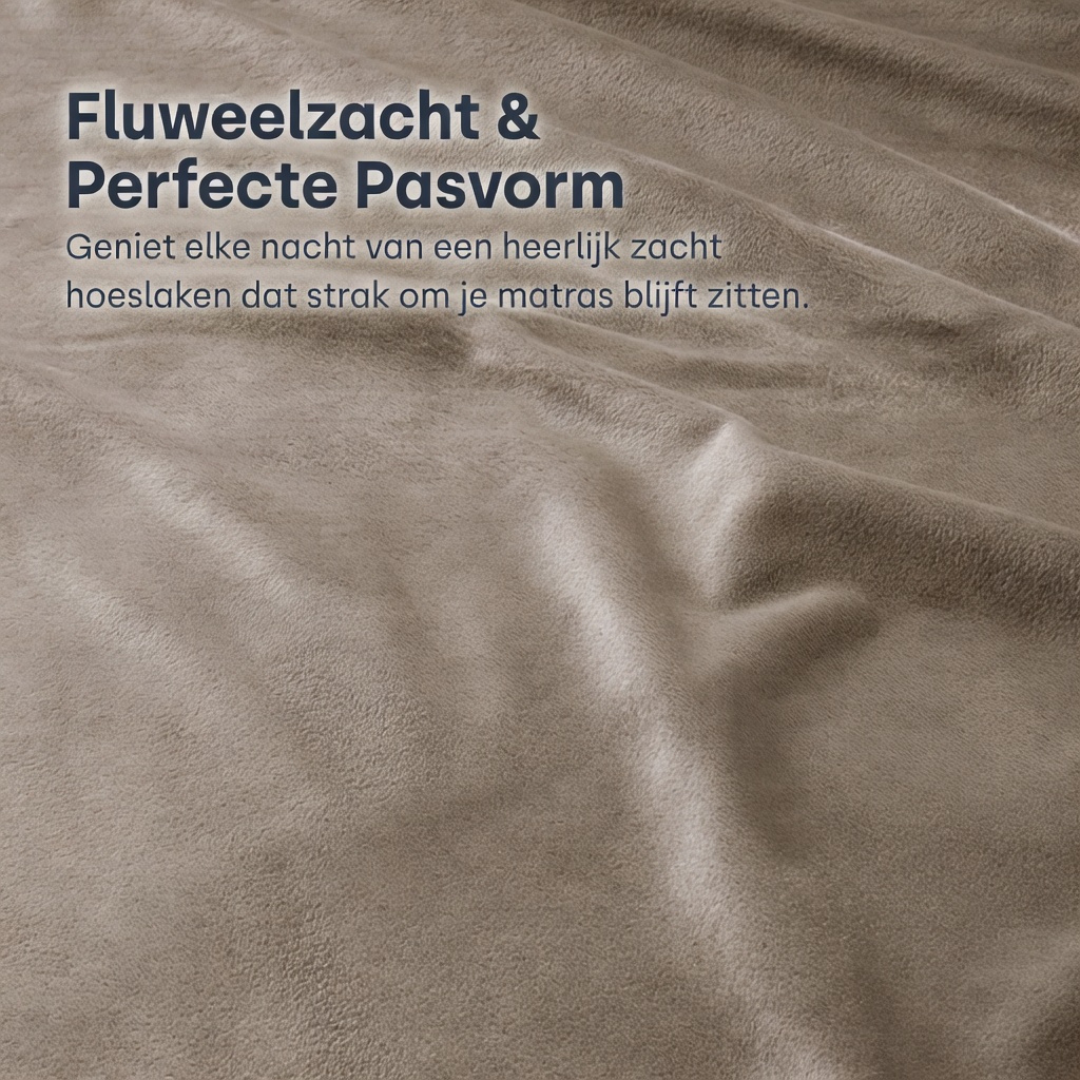 Matratzen-Spannbettlaken Velvet™ Taupe Grau