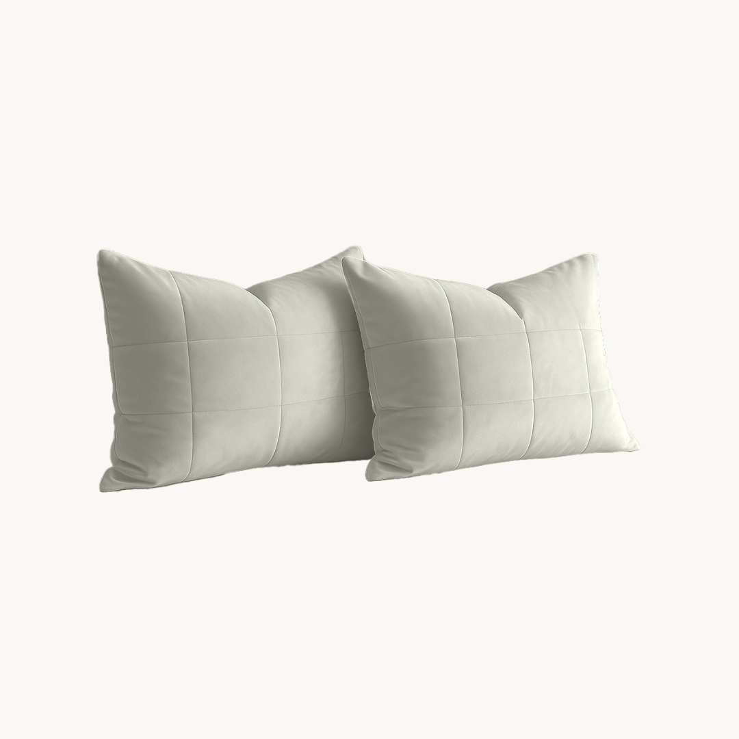 Y-NOT Kissenbezüge Vol & Gevoerd Velvet Pearl White 2er-Pack 60x70 cm