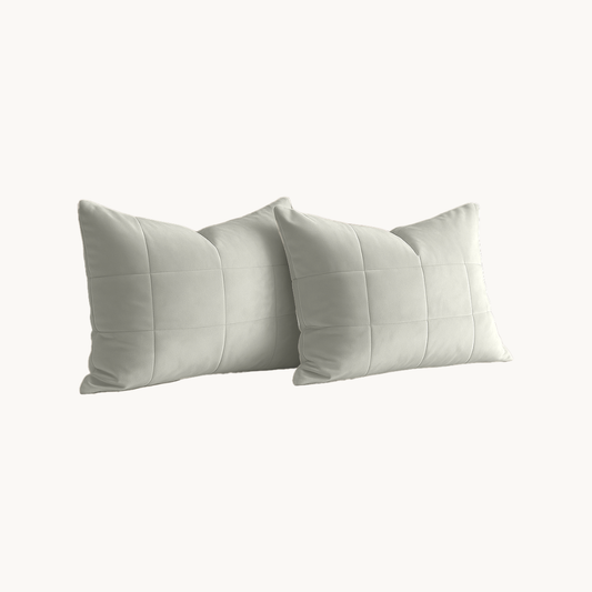 Y-NOT Kissenbezüge Vol & Gevoerd Velvet Pearl White 2er-Pack 60x70 cm