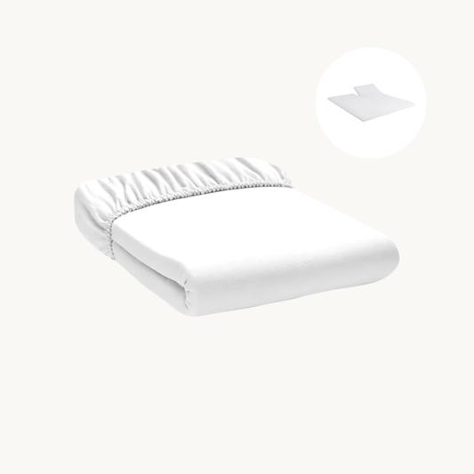 Splittopper Spannbettlaken Jersey Premium Pure White