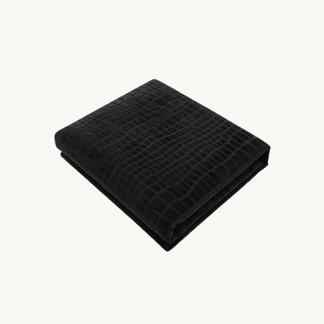 Kissenbezüge Samt Snake Skin Jet Black 60x70 cm 2er-Pack