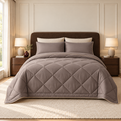 Y-NOT Bambus Bettdecke Taupe