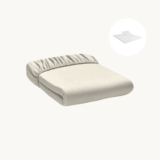 Splittopper Spannbettlaken Jersey Premium Creme