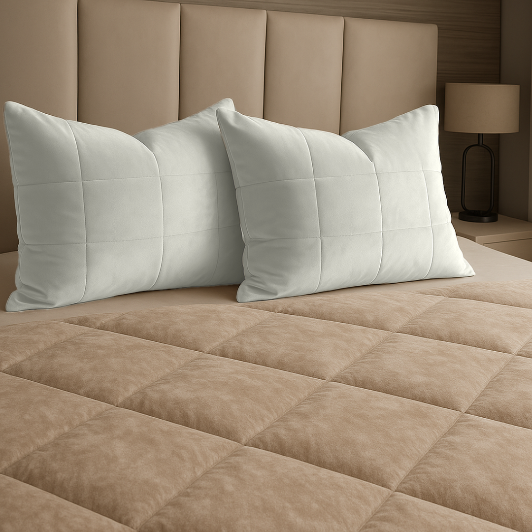 Y-NOT Kissenbezüge Vol & Gevoerd Velvet Pearl White 2er-Pack 60x70 cm
