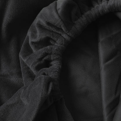 Matratzen-Spannbettlaken Velvet Obsidian Schwarz