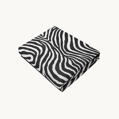 Kissenbezüge Matt Satin Tiger Black Silver 60x70 cm 2er-Pack