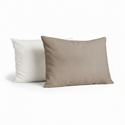 Y-NOT Kissenbezüge Jersey Flanell Taupe/Creme 60x70 cm 2er-Pack