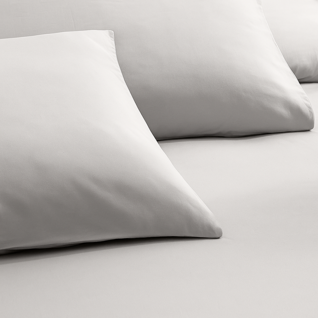 Kussenslopen  ClimaPercal™   Pearl White (taupe bies) 60x70 cm  2-pack