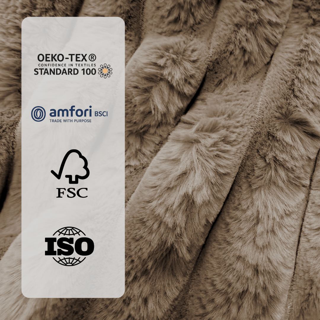 Bettdecke Ohne Bezug Teddy Chunky Rib™ Iced Coffee Taupe