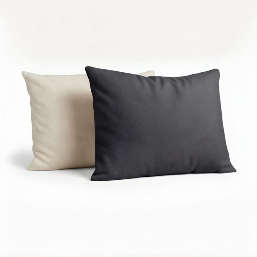 Y-NOT Kissenbezüge Jersey Flanell Antra/Greige 60x70 cm 2er-Pack
