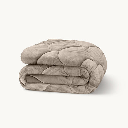 Bettdecke ohne Bezug Velvet™ Taupe / Grau
