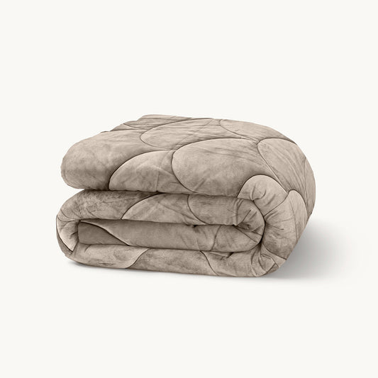 Bettdecke ohne Bezug Velvet™ Taupe / Grau