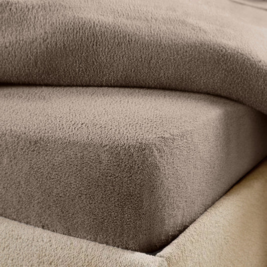 Matratzen-Spannbettlaken Teddy – Iced Coffee Taupe