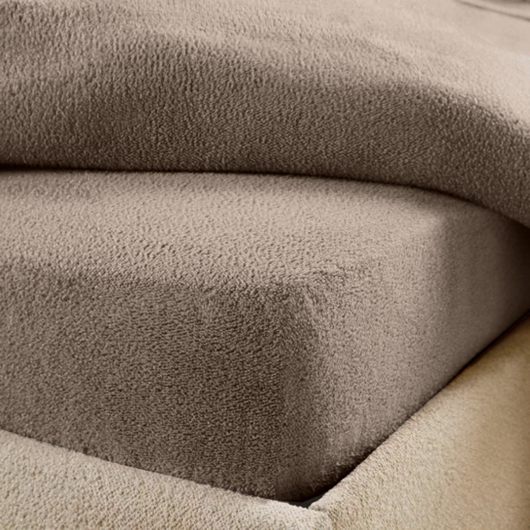 Matratzen-Spannbettlaken Teddy – Iced Coffee Taupe