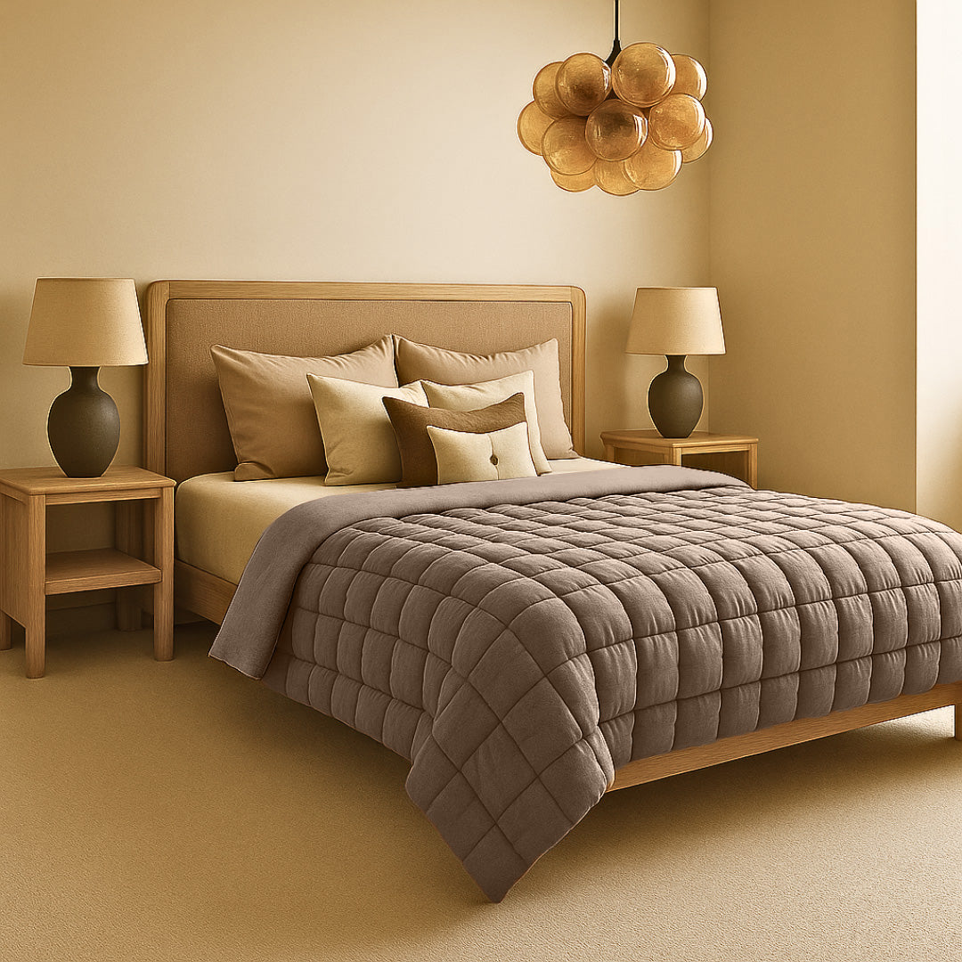 Bettdecke Ohne Bezug Fluffy Cube Taupe