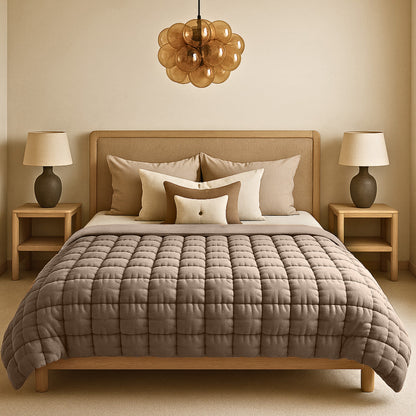 Bettdecke Ohne Bezug Fluffy Cube Taupe