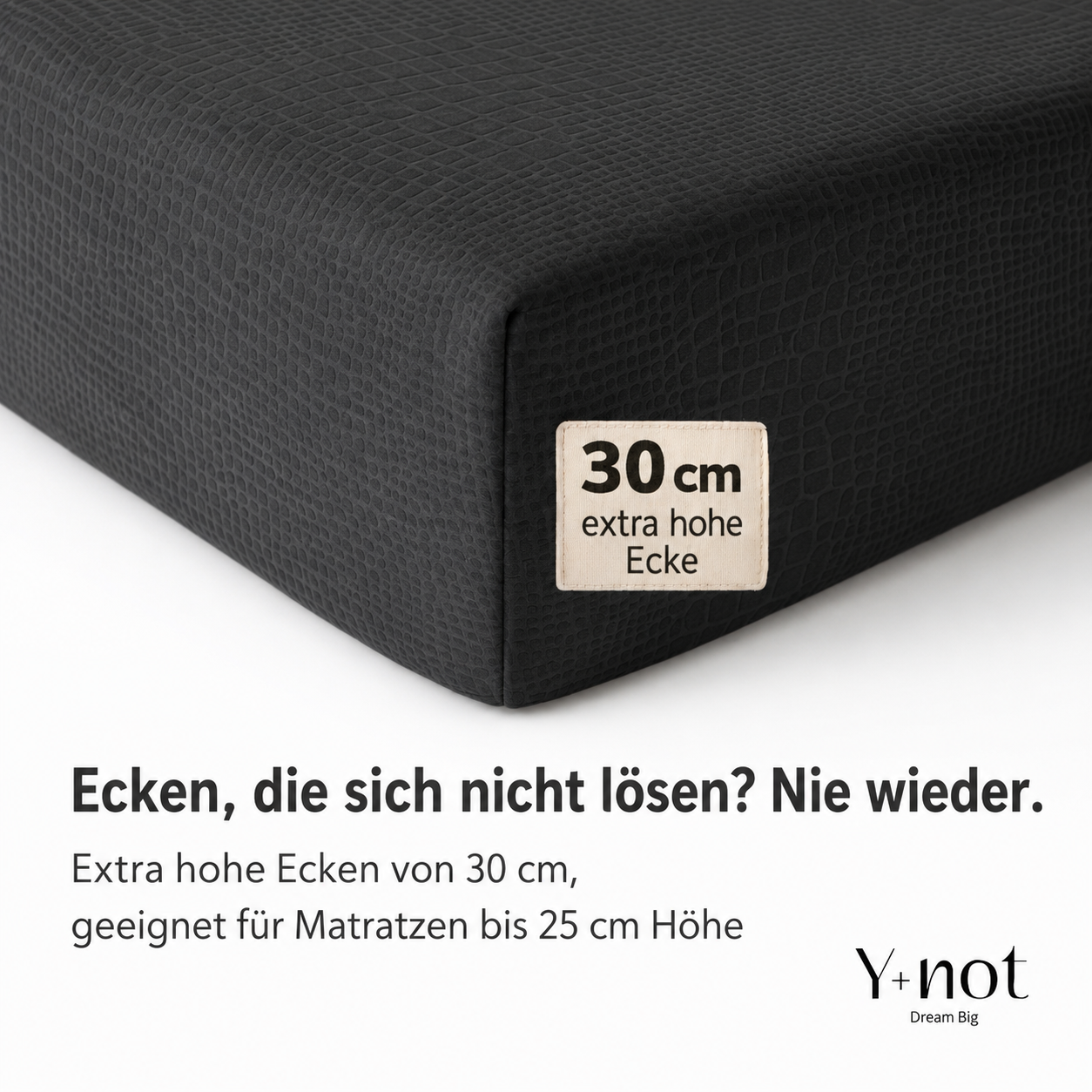 Matratzen Spannbettlaken Velvet Snake Skin – Jet Black