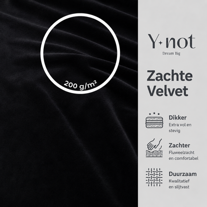 Matratzen-Spannbettlaken Velvet Jet Black