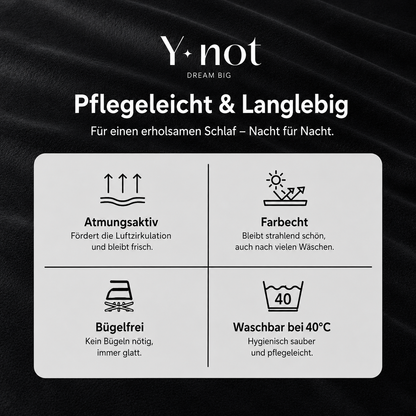Matratzen-Spannbettlaken Velvet Jet Black