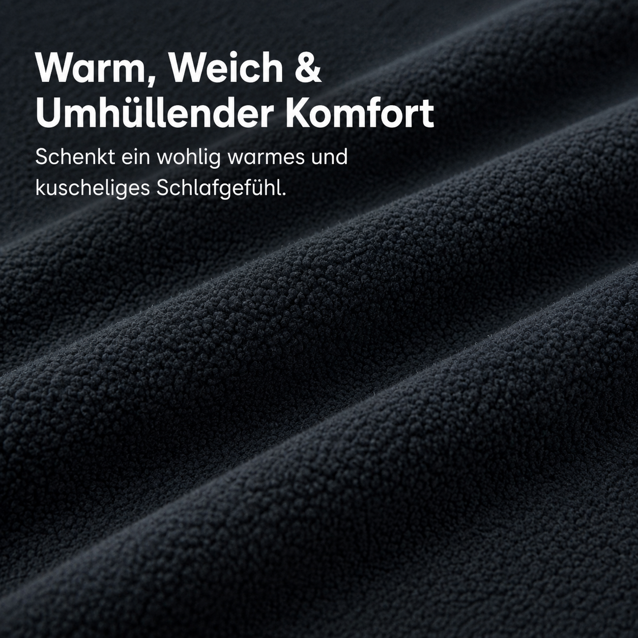 Matratzen-Spannbettlaken Teddy – Jet Black