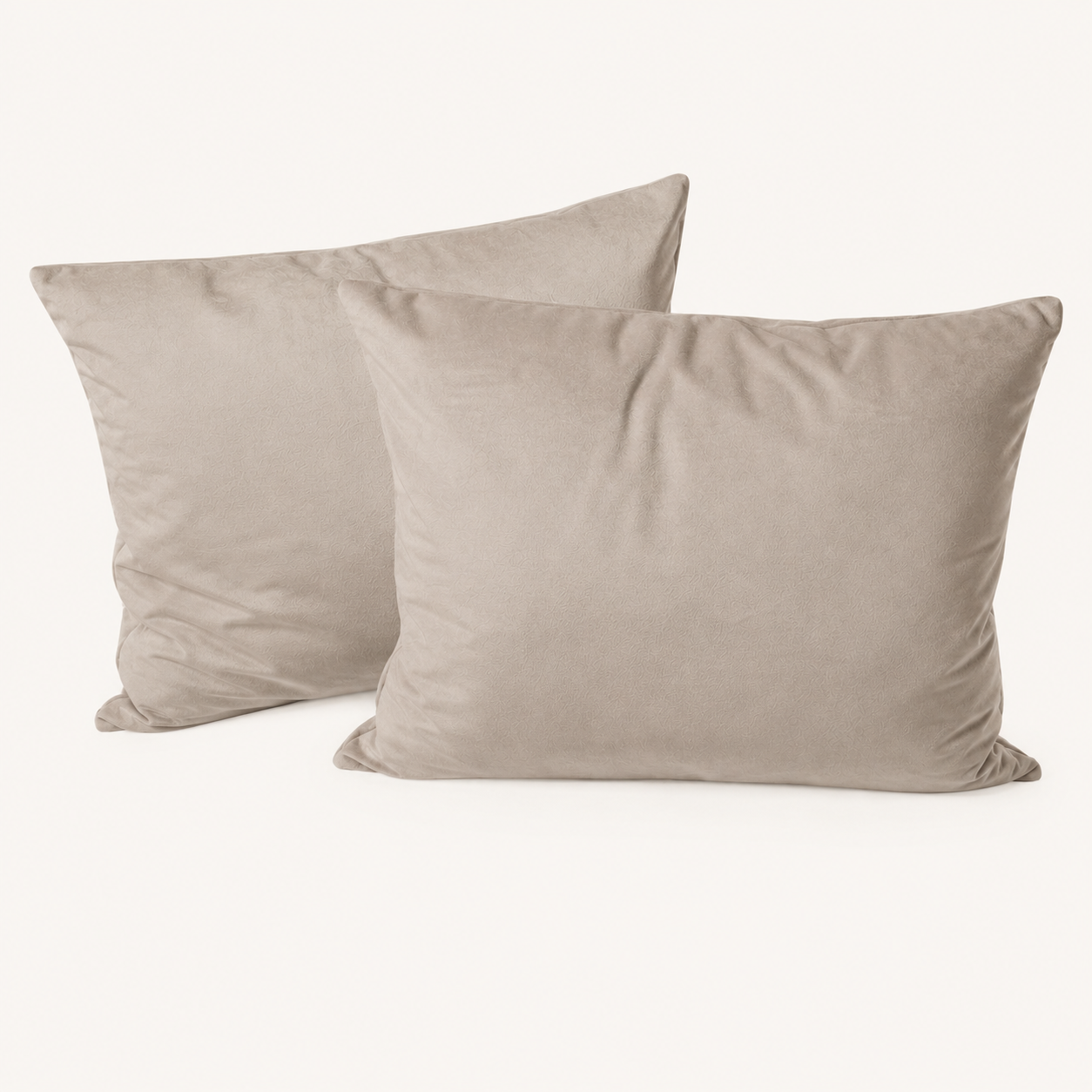 Kissenbezüge Velvet Greige 60x70 cm – 2er-Pack