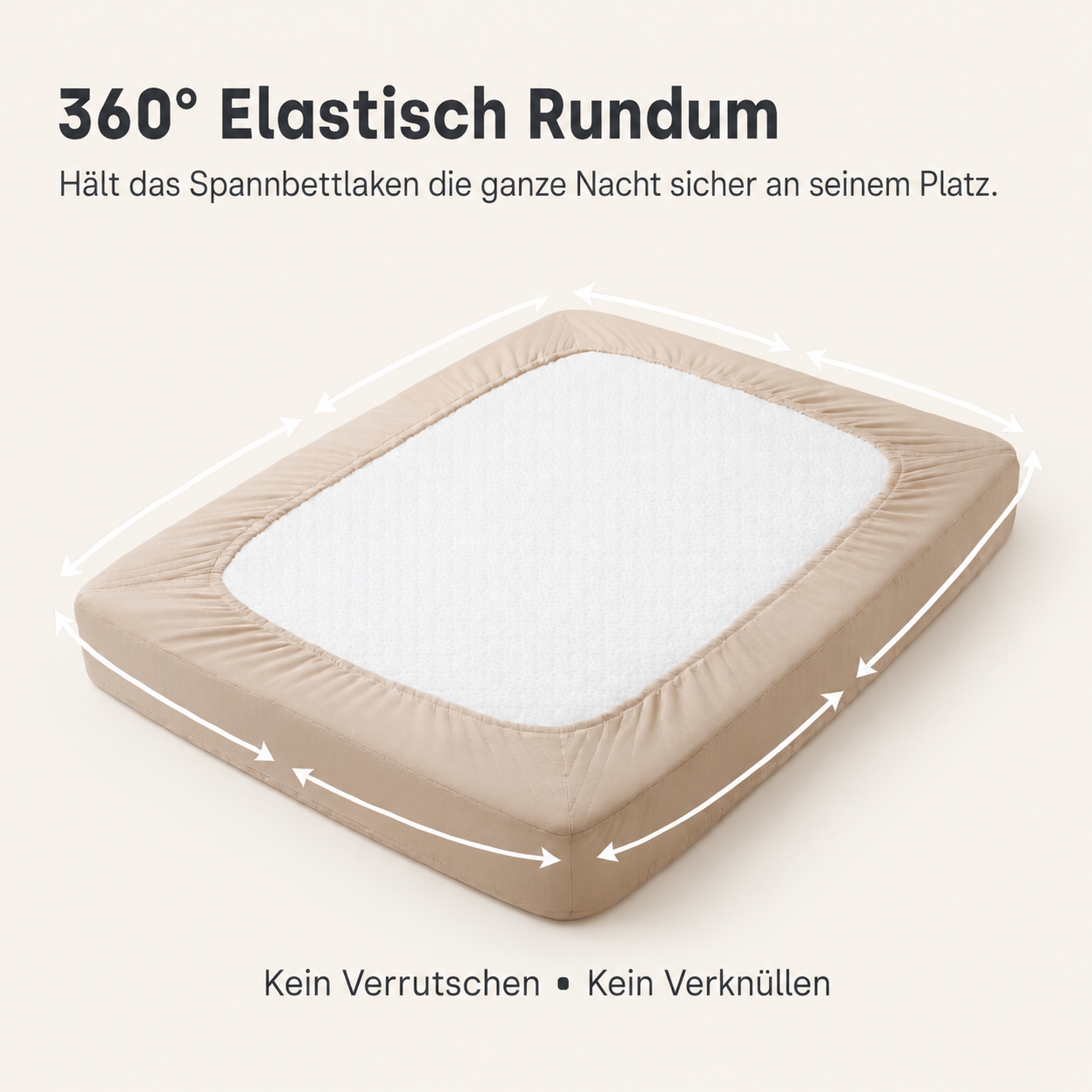 Matratzen Spannbettlaken Velvet Snake Skin – Desert Taupe