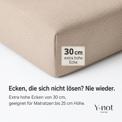 Matratzen Spannbettlaken Velvet Snake Skin – Desert Taupe
