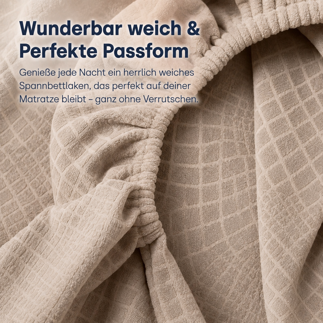 Matratzen Spannbettlaken Velvet Snake Skin – Desert Taupe