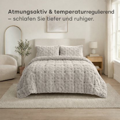 YNOT Dreambed Cloud Pom Pom Fur Greige
