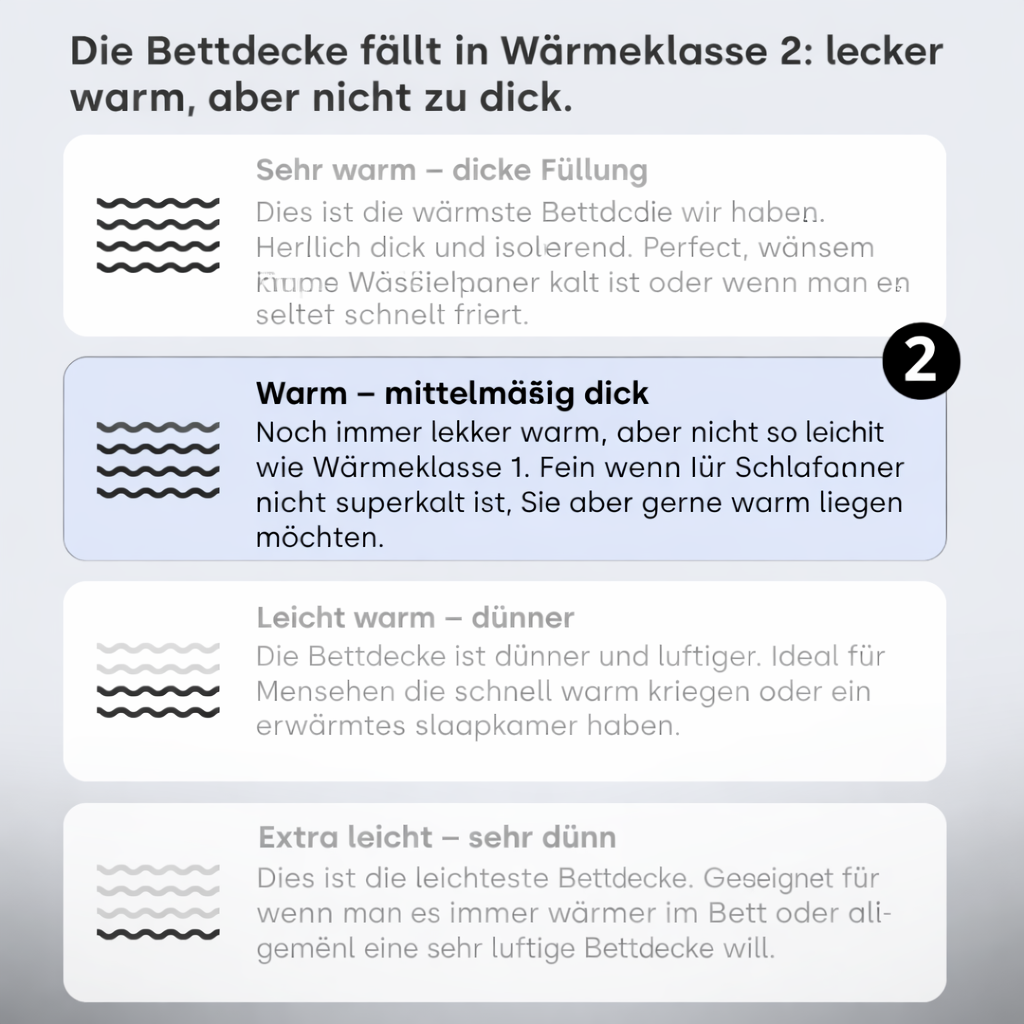 Bettdecke ohne Bezug aus Mattsatin Bluestone / Taupe (220 cm Länge)
