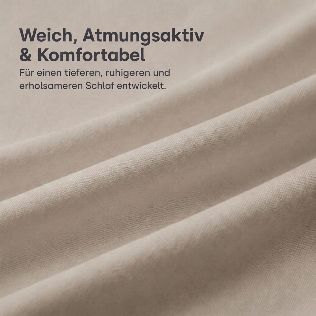 Splittopper Spannbettlaken Premium Doppel-Jersey Baumwolle Taupe