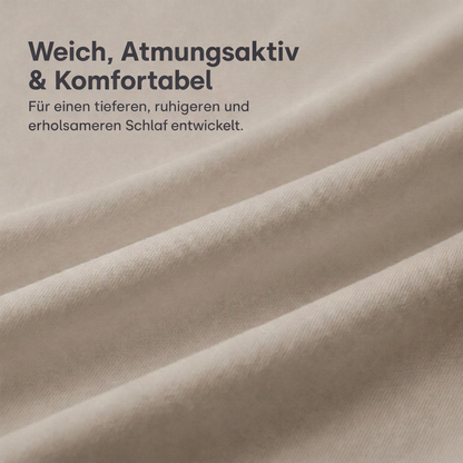 Splittopper Spannbettlaken Premium Doppel-Jersey Baumwolle Taupe