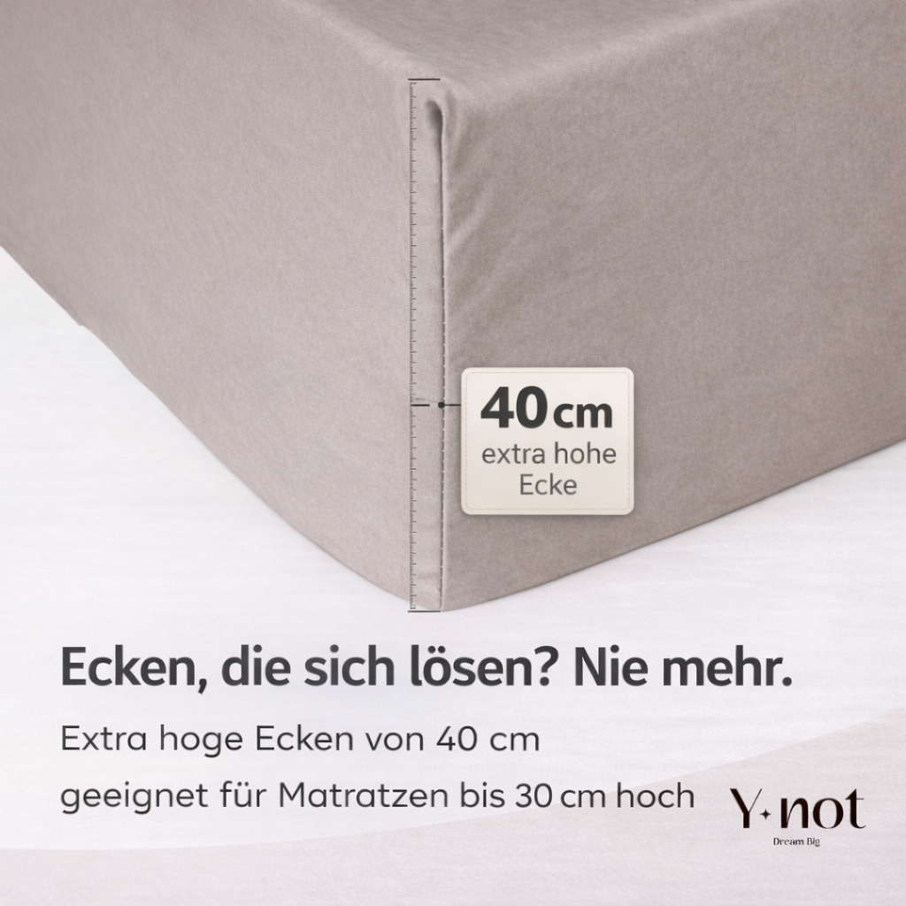 Matratzen Spannbettlaken Premium Doppel Jersey Baumwolle Taupe