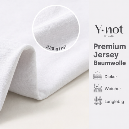Topper Spannbettlaken Premium Doppel Jersey Baumwolle Weiß