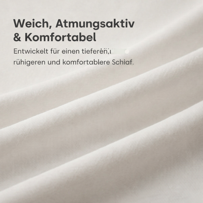 Topper Spannbettlaken Premium Doppel Jersey Baumwolle Weiß